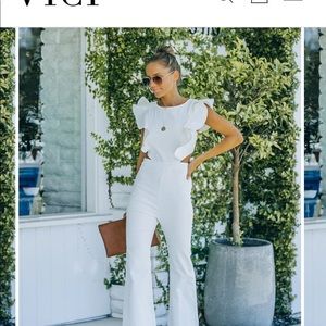 White stretchy denim romper